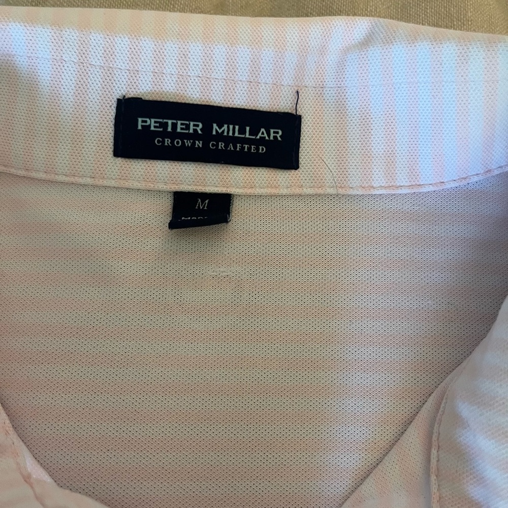 Peter Millar Pink/White Polo Shirt